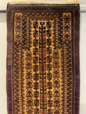 Balouch prayer rug with camel ground (125 x 72cm)