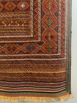 Khorossan or Afghan Balouch modern fine flatweave (216 x 145cm)