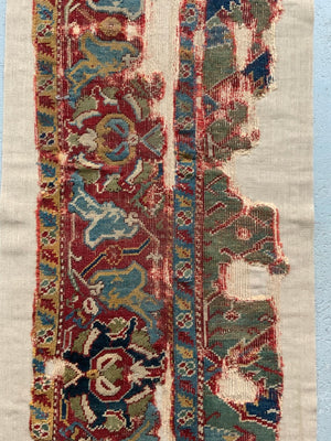 Ottoman carpet fragment 17th C (136 x 52cm)