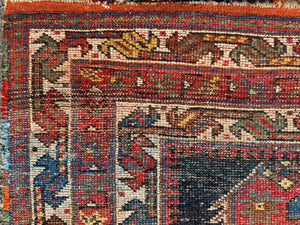 Afshar antique triple medallion rug (169 x 134cm)