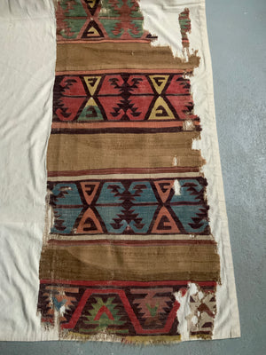 Turkish Anatolian Saçikara / Isparta kilim fragment (390 x 140cm)