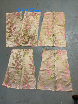 4 pieces of vintage satin silk