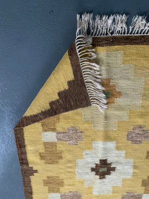 Swedish Marta rölakan tapestry flatweave rug (190x 132cm)