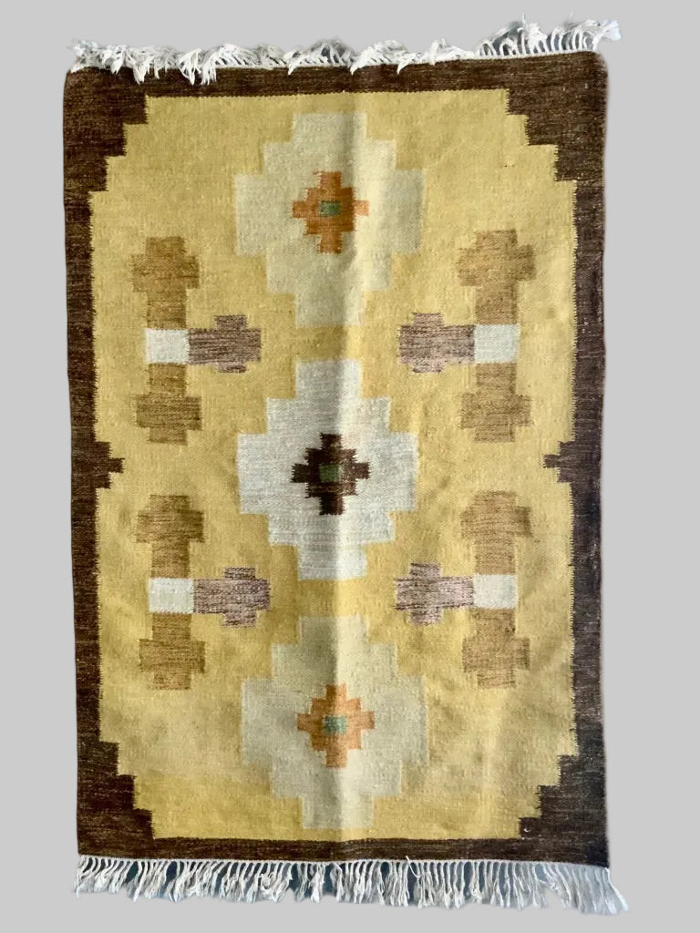 Swedish Marta rölakan tapestry flatweave rug (190x 132cm)