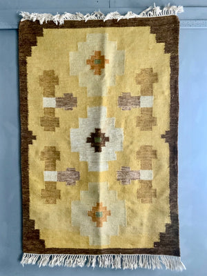 Swedish Marta rölakan tapestry flatweave rug (190x 132cm)
