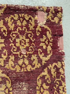 Tibetan antique rug (140 x 80cm) *AF