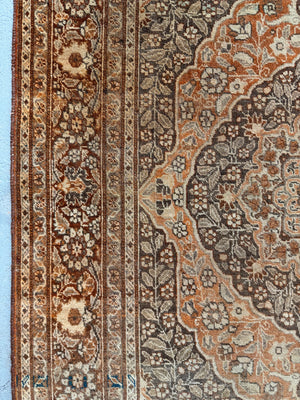 Tabreez Haji Jalili style pale bronze colour rug (168 x 120cm)