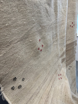 Vintage pale flatweave kilim fragment (305 x 119cm)