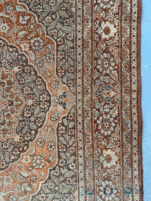 Tabreez Haji Jalili style pale bronze colour rug (168 x 120cm)