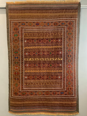 Khorossan or Afghan Balouch modern fine flatweave (216 x 145cm)