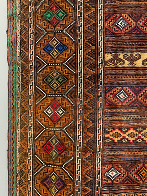 Khorossan or Afghan Balouch modern fine flatweave (216 x 145cm)