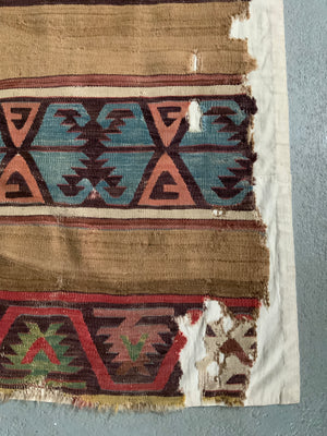 Turkish Anatolian Saçikara / Isparta kilim fragment (390 x 140cm)