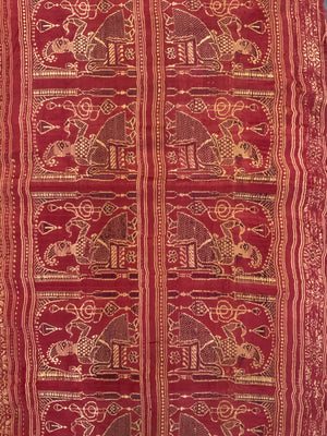 Murshidabad antique Bengal silk brocade fragment (60 x 32cm)
