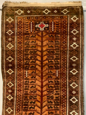 Balouch rug with a camel train (193 x 112cm)