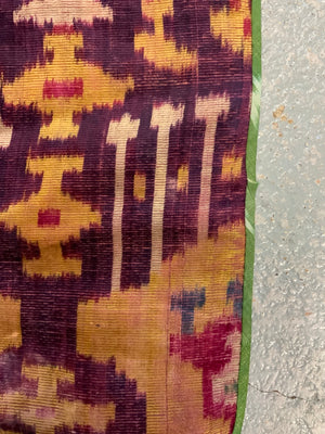 Uzbekistan antique Bukhara silk velvet fragment (35 x 26cm)