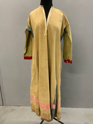 Balkan or Turkish antique yellow cotton dress