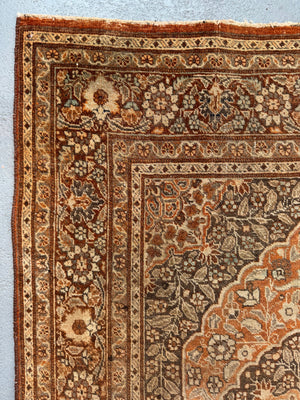 Tabreez Haji Jalili style pale bronze colour rug (168 x 120cm)