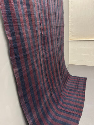 Turkish chequered wool flatweave cover (275 x 180cm)