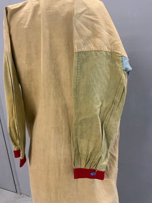 Balkan or Turkish antique yellow cotton dress