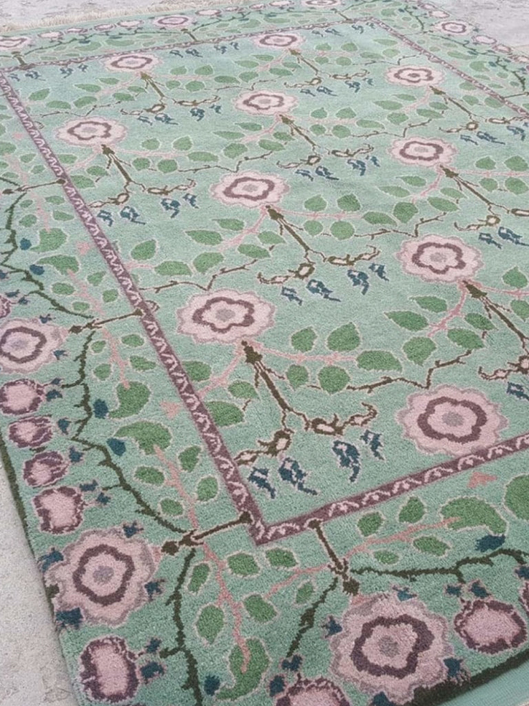 CROR bespoke carpet design as C.F. Voysey's 'Rose' *new