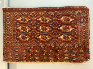 Turkmen Kizil Ayak antique chuval bagface (74 x 117cm)