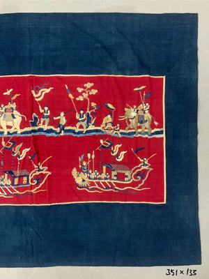 Three piece antique banner set Chinese community Burma / Thailand / SE Asian [3]