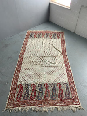 Antique printed shawl (309 x 157cm) *AF