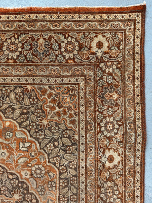 Tabreez Haji Jalili style pale bronze colour rug (168 x 120cm)