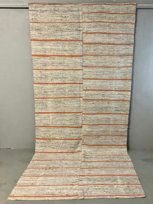 Turkish lightweight cotton / goat hair flatweave coverlet (340 x 158cm)