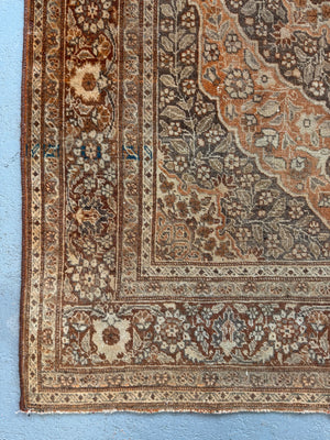Tabreez Haji Jalili style pale bronze colour rug (168 x 120cm)