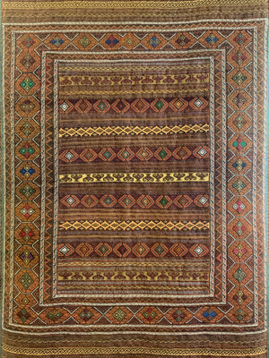 Khorossan or Afghan Balouch modern fine flatweave (216 x 145cm)