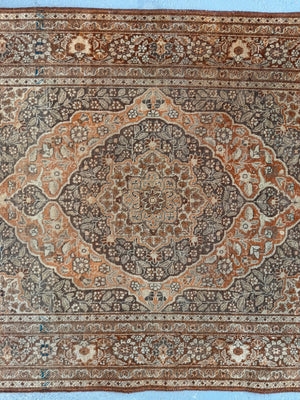 Tabreez Haji Jalili style pale bronze colour rug (168 x 120cm)