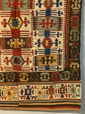 Turkish Anatolian antique kilim fragment (174 x 163cm)
