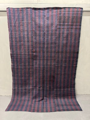 Turkish chequered wool flatweave cover (275 x 180cm)