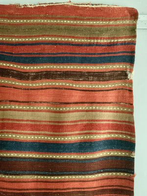 Turkish Anatolian Keçimuslar plain striped flatweave (182 x 124cm)