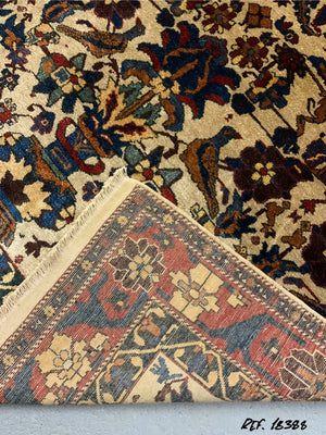 Turkish silk white ground 'Afshar' design rug (173 x 135cm) *new