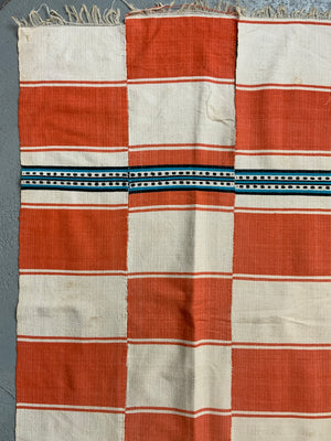 W. African Ivory Coast strip weave cotton mantle (220 x 148cm)