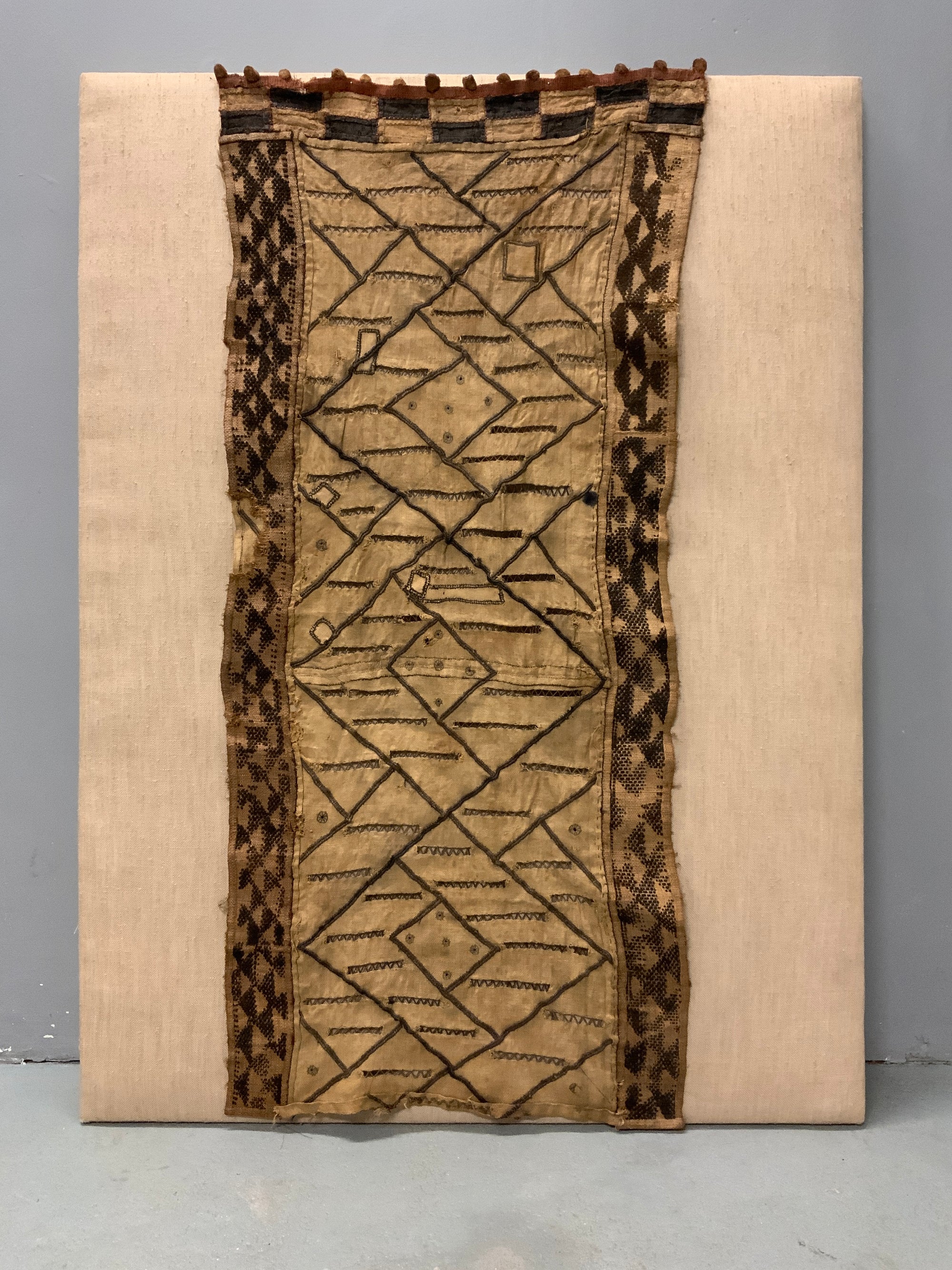 Congo Kuba skirt rafia fragment (123 x 54cm)
