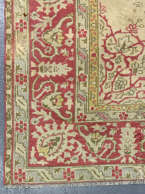 Indian antique pale colour carpet (306 x 292cm)