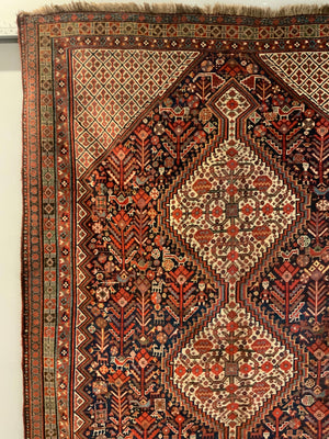Khamseh antique small carpet (254 x 158cm)