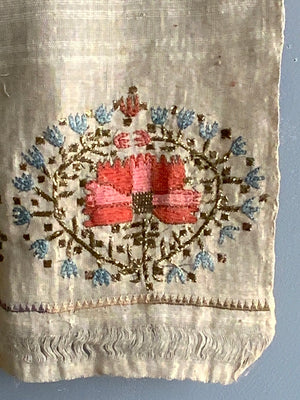 Turkish Ottoman embroidered towel (132 x 46cm)