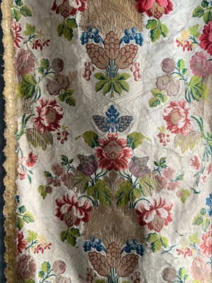 French antique silk brocade (173 x 103cm)