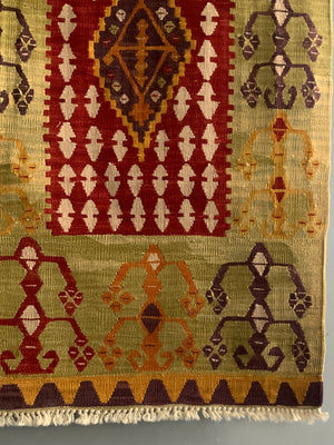 Turkish Konya natural dye kilim short runner (177 x 70cm) *new