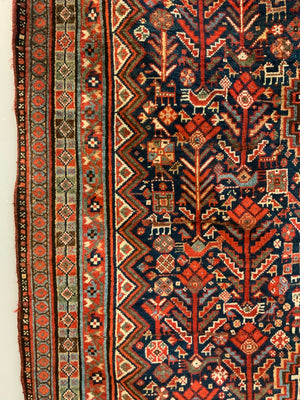 Khamseh antique small carpet (254 x 158cm)