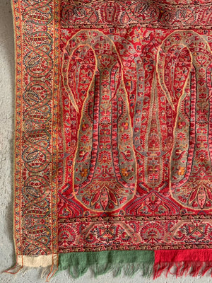 Antique Kashmir Jamawar shawl (283 x 132cm)