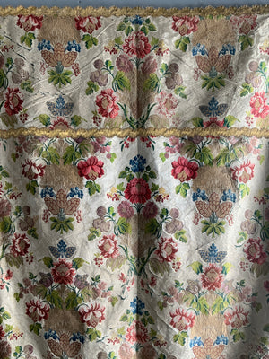 French antique silk brocade (173 x 103cm)