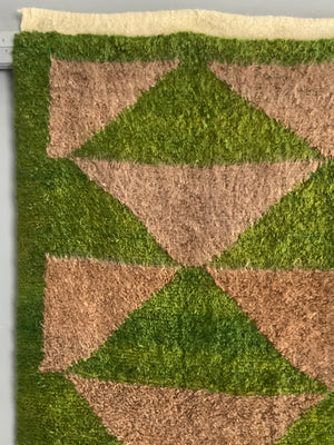 Turkish Obruk looped pile vintage Çeki Tülü rug (145 x 112cm)