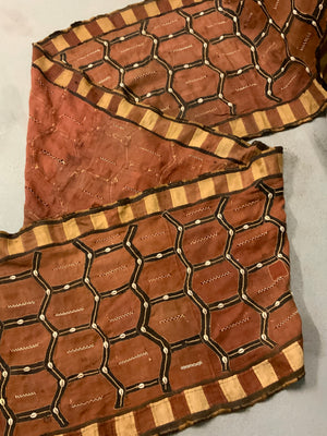 Congo Showa long rafia panel with cowries (587 x 78cm)