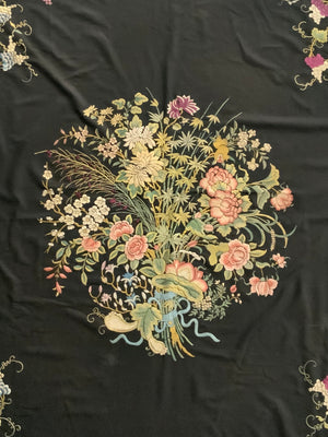 Chinese vintage embroidered shawl (148 x 144cm)