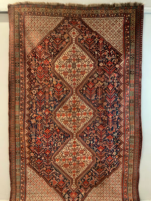 Khamseh antique small carpet (254 x 158cm)